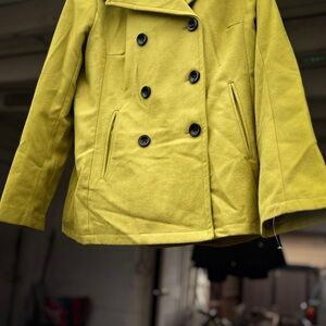 New York & Company Mustard Pea Coat